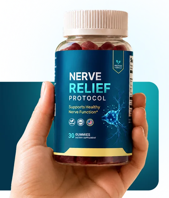 Nerve Relief Protocol bottle on a kitchen counter